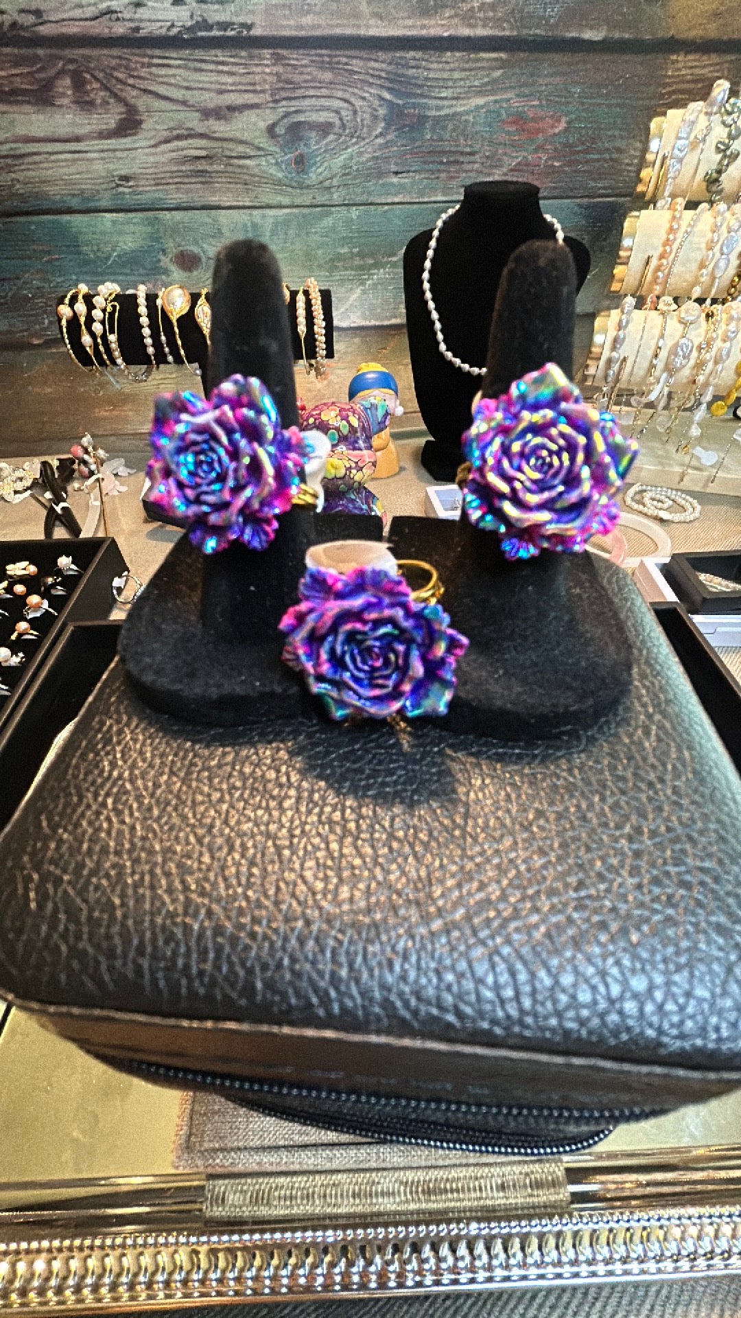 Purple rose ring adjustable