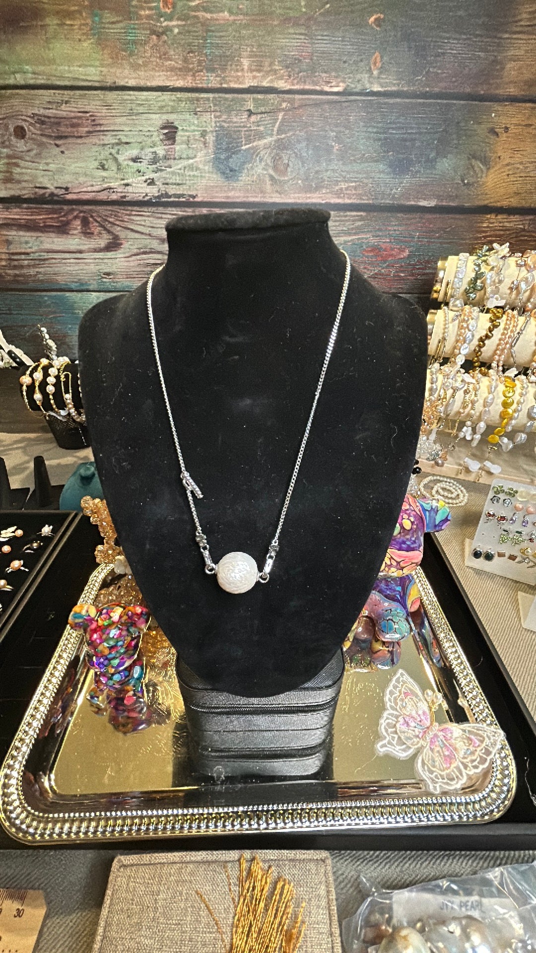 Enormous white dragon scale pendant