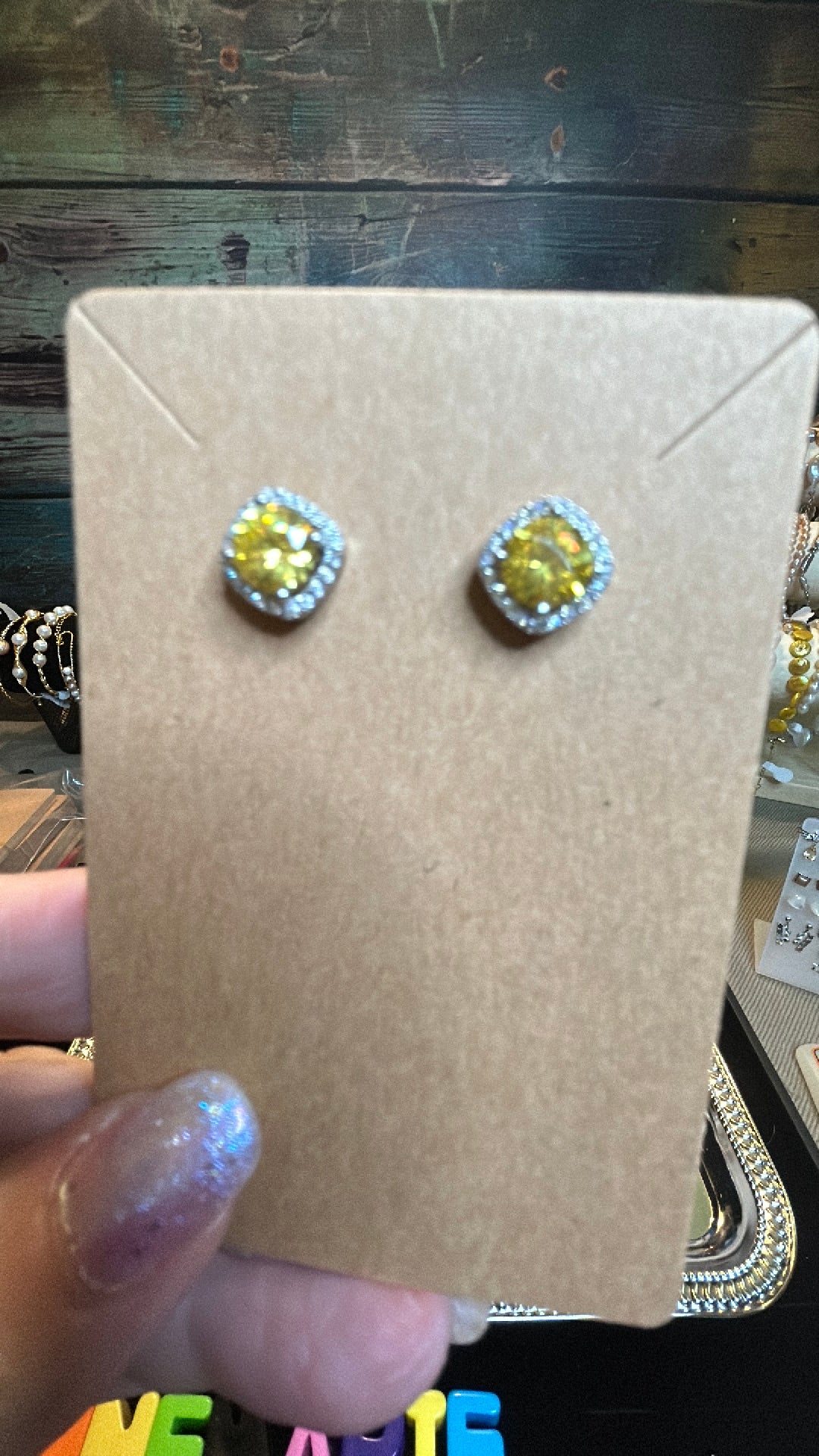 Yellow topaz earrings