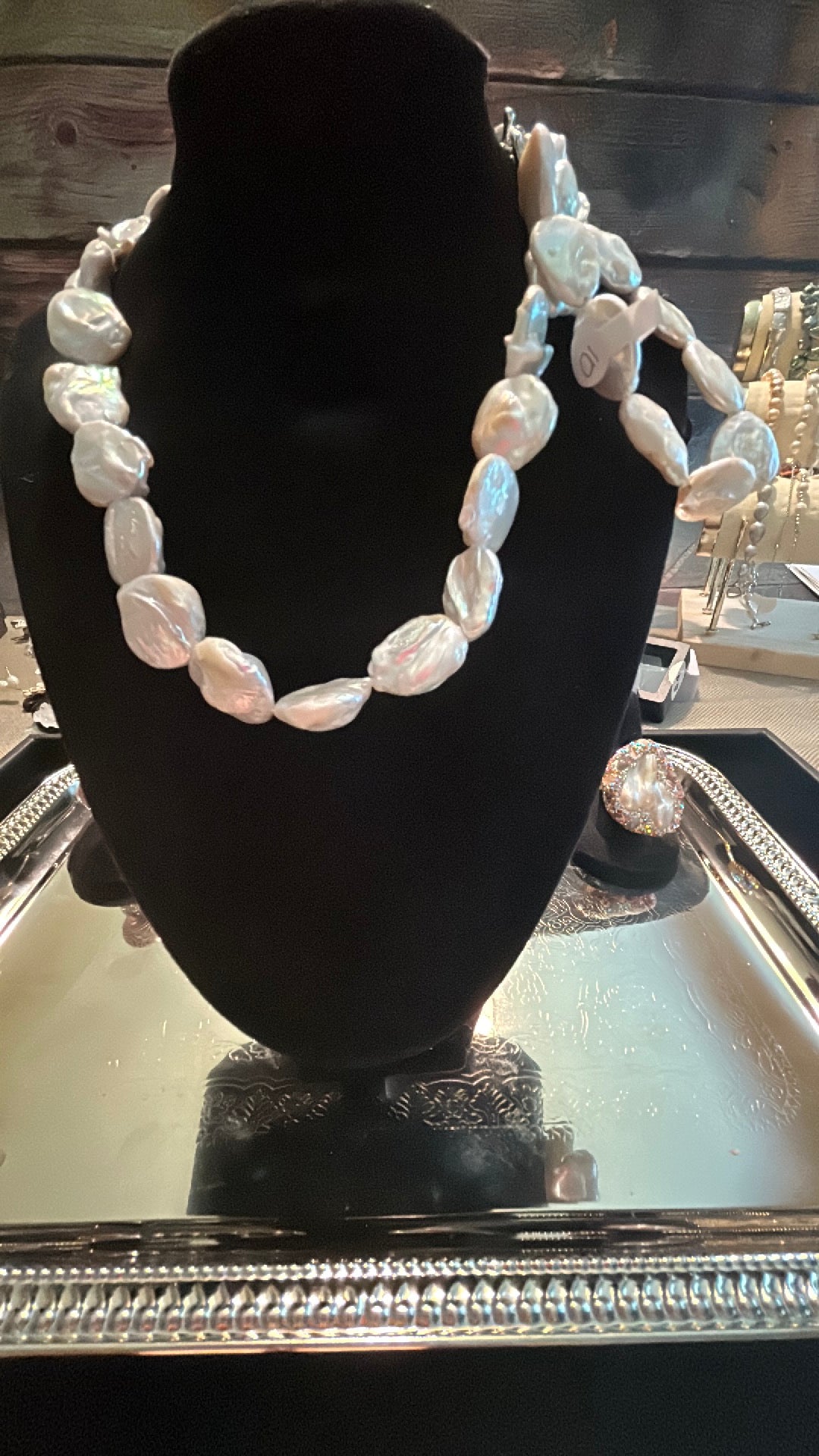 Full round baroque necklace & bracelet set