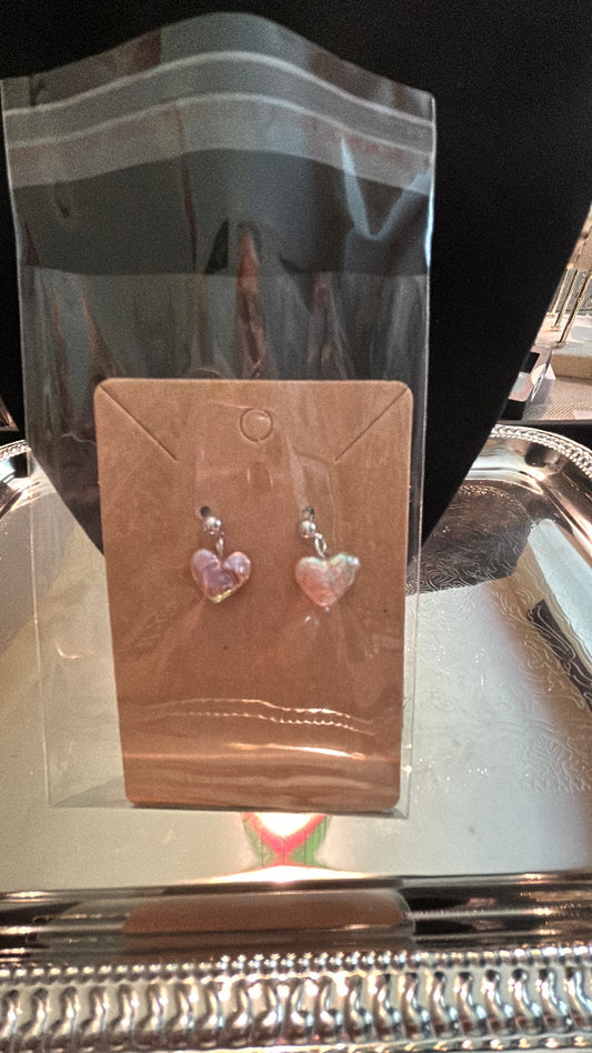 Heart shaped baroque earrings