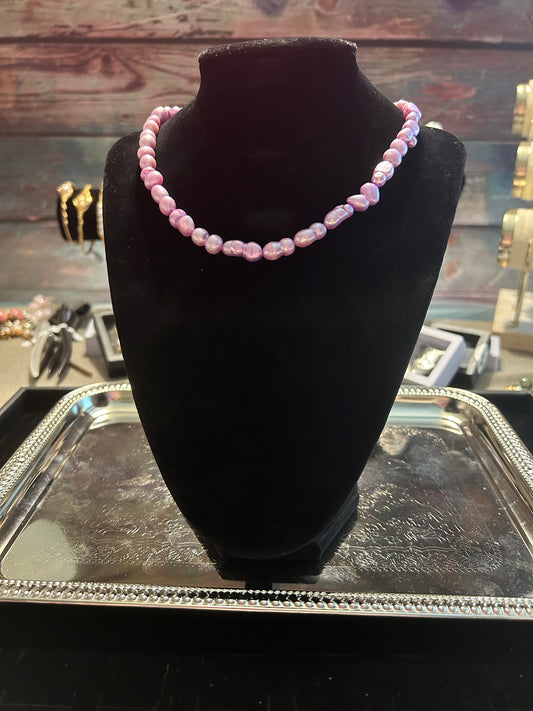 Lavender baroque necklace