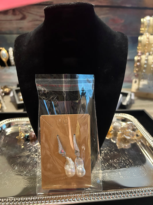 Large baroque butterfly earrings