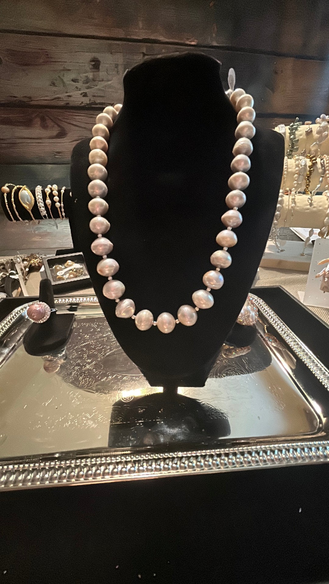 Absolutely stunning perfect white pearl necklace
