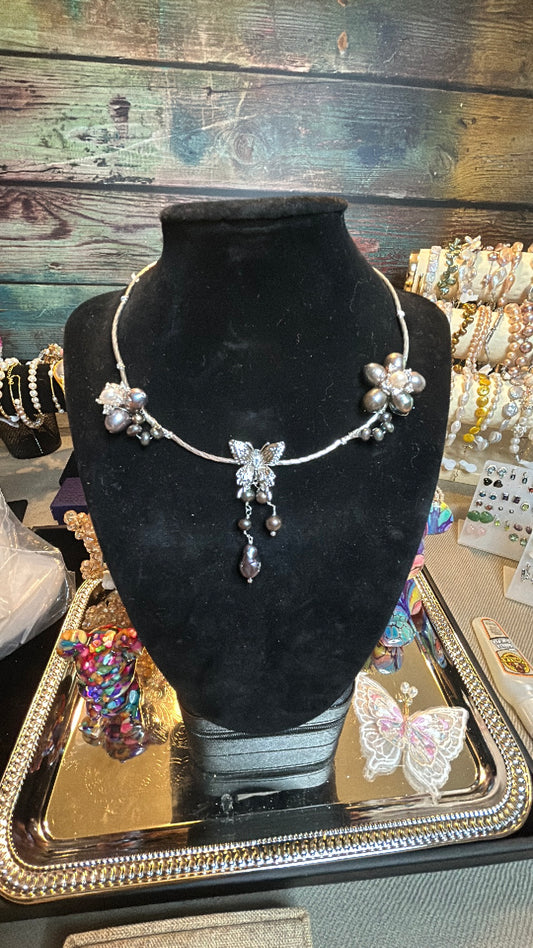 Baroque  & butterfly choker