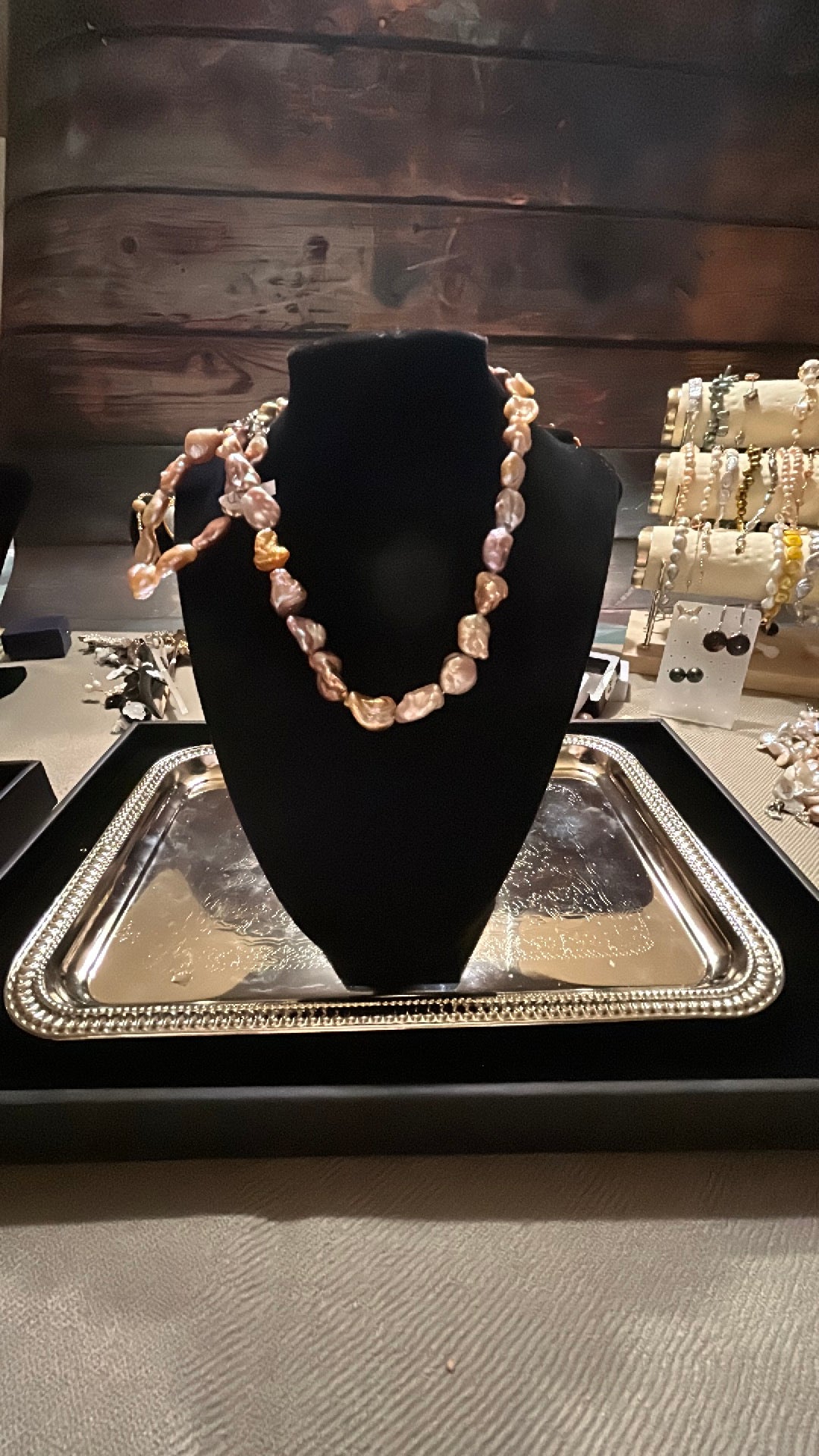 Multicolor baroque necklace & matching bracelet