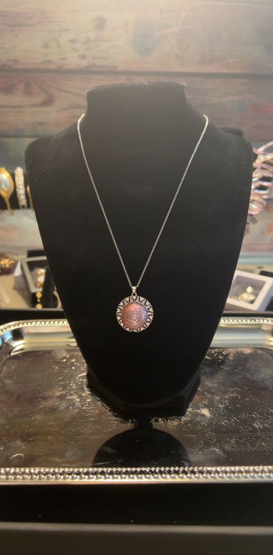 Dragon scale pendant with chain