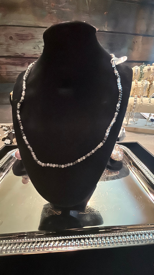 Black crystal necklace