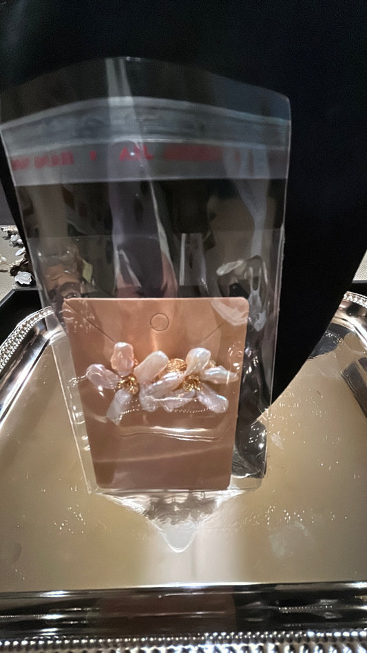 Baroque flower petal earrings