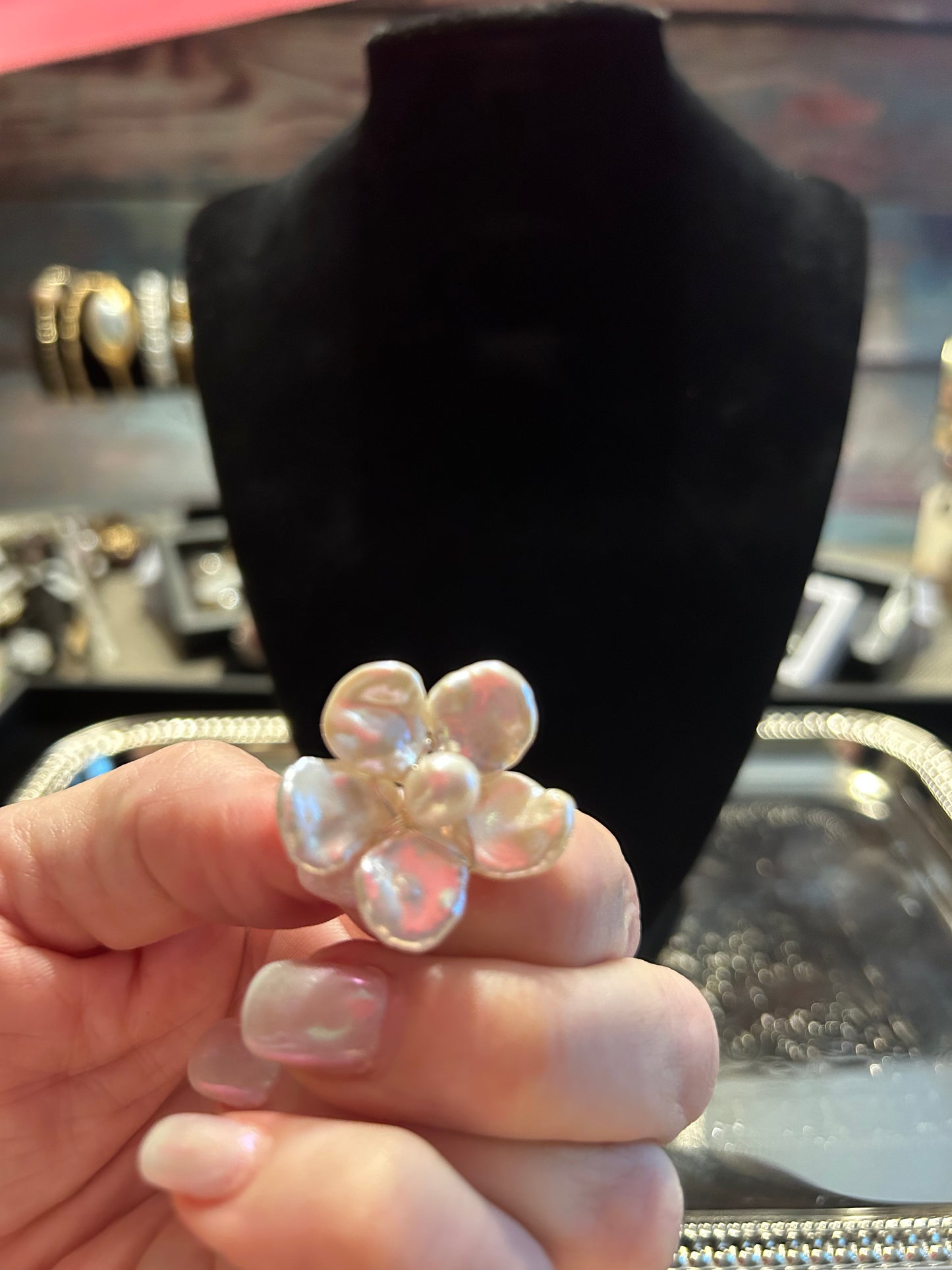 Baroque flower pendant