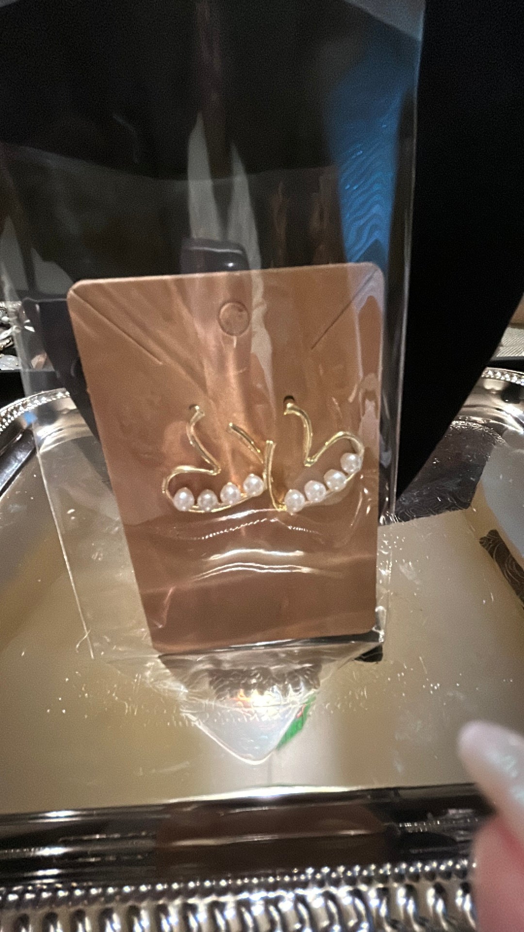 Heart shaped freshwater pearl earrings