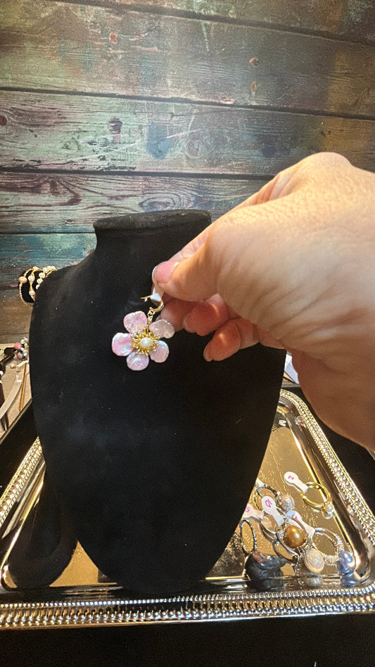 Pink flower pendant