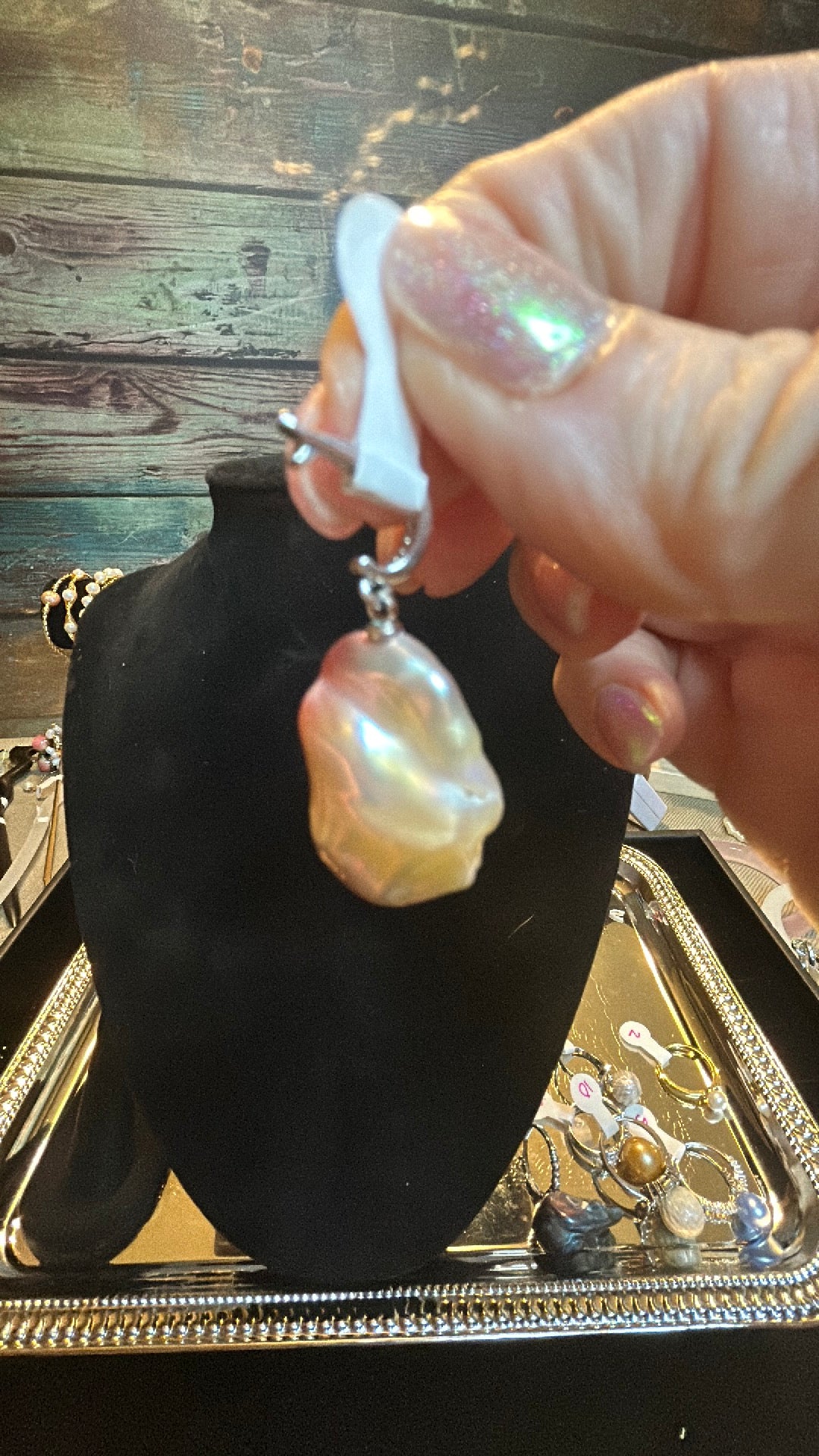 Large golden baroque pendant