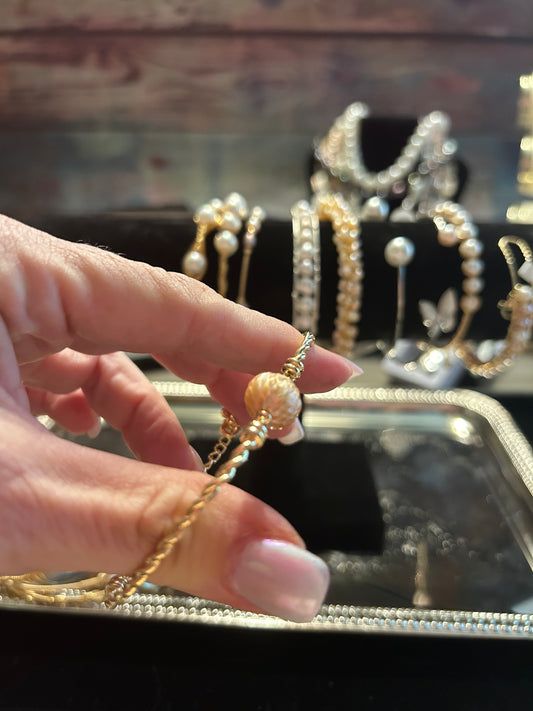 Dragon scale pearl bracelet