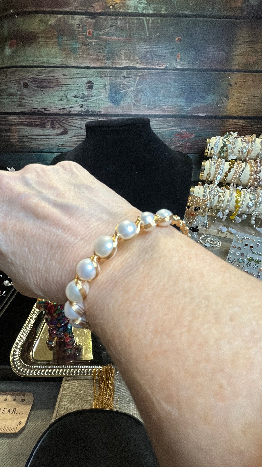 Edison pearl cuff bracelet