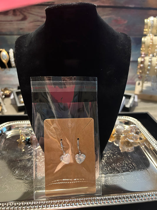 Heart shaped baroque earrings